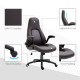 Vinsetto Computer Gaming Chair, PU Leather Office Chair, Swivel Desk Chair with Adjustable Arms and Height, Padded Armrest and S