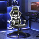 Vinsetto Gaming Chair, Computer Desk Chair with Lumbar Support, Faux Leather Racing Chair with Headrest and Swivel Wheels for Ho