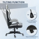 Vinsetto Gaming Chair, Computer Desk Chair with Lumbar Support, Faux Leather Racing Chair with Headrest and Swivel Wheels for Ho