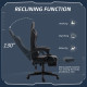 Vinsetto Computer Gaming Chair with Footrest, Video Gaming Chair for Adults with 130° Reclining Back, Desk Chair with Lumbar Sup