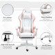 Vinsetto Computer Gaming Chair, PU Leather Desk Chair with Footrest, Swivel Task Chair with 135° Reclining Back and Lumbar Suppo