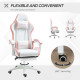 Vinsetto Computer Gaming Chair, PU Leather Desk Chair with Footrest, Swivel Task Chair with 135° Reclining Back and Lumbar Suppo