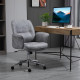 Vinsetto Swivel Computer Office Chair Mid Back Desk Chair for Home Study Bedroom, Light Grey