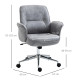 Vinsetto Swivel Computer Office Chair Mid Back Desk Chair for Home Study Bedroom, Light Grey