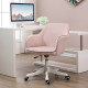 Vinsetto Velvet Office Chair, Desk Chair, Makeup Vanity Chair with Massage Lumbar Pillow and Rolling Wheels for Bedroom and Home