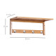 Wall Mounted Coat Clothes Hat Hanger 4 Hooks Rack Stand with Rail &amp; Storage Shelf for Hallway Entryway Bedroom Bathroom