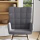 Berber Fleece Nursery Glider Rocker for Nursing, Wingback Rocking Chair for Living Room, Dark Grey