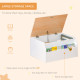 Wooden Kids Toy Box Children Storage Chest Organiser Book Slot Safety Hinge Playroom Furniture White