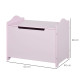 Wooden Kids Toy Box Children Storage Organizer Chest Safety Hinge Playroom Furniture Pink