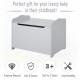 Wooden Kids Toy Box Children Storage Organizer Chest Safety Hinge Playroom Furniture Grey