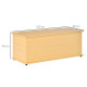 Wooden Storage Box Clothes Toy Chest Bench Seat Ottoman Bedding Blanket Trunk Container with Lid - Burlywood