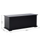 Wooden Chipboard Storage Box Chest with Lid Home Office Organiser 100 x 40 x 40 cm - Black