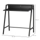 Writing Desk Computer Table Home Office PC Laptop Workstation Storage Shelf 84L x 45W cm Black