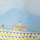 ZONEKIZ Space Themed Toddler Bed, Kids Bedroom Furniture, with Safety Rails - Blue