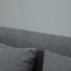 2 Seater Sofa, Modern Fabric Loveseat Sofa, Small Couch with 2 Pillows, Armrest and Wood Legs for Living Room, Bedroom, Home Off