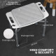 Aluminium Shower Stool for Elderly, Height Adjustable Shower Seat with Removable Padded Cushion, Shower Head Holder, Non-Slip Ba