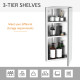 Stainless Steel Wall mounted Bathroom Corner Mirror Storage Cabinet Single Door 300mm (W)