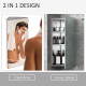 Stainless Steel Wall mounted Bathroom Corner Mirror Storage Cabinet Single Door 300mm (W)