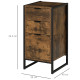 Bedroom Chest of Drawers, Industrial 3-Drawer Dresser, Storage Drawers Unit with Metal Frame for Living Room, Rustic Brown