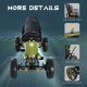 Kids Children Pedal Go Kart Ride On Racer Braking System Adjustable Seat Green