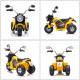 6V Kids Electric Motorbike 3 Wheels Ride On Toy with Horn Headlights Realistic Sounds for Girl Boy 18 - 36 Months Yellow