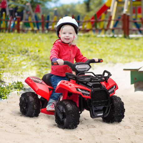 6V Kids Electric Ride on Car Toddlers Quad Bike Toy With Music for 18-36 months Red