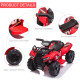 6V Kids Electric Ride on Car Toddlers Quad Bike Toy With Music for 18-36 months Red