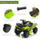 6V Kids Electric Ride on Car Toddlers Quad Bike All Terrain Vehicle Toy With Music for 18-36 months Green