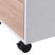 3 Drawer Mobile File Cabinet, Vertical Filing Cabinet with Wheels for Home Office, Oak