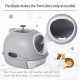 PawHut Cat Litter Box Toilet with Litter Scoop Enclosed Drawer, Front Entry Top Exit, Easy To Clean Grey