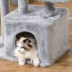 PawHut Cat Tree Tower for Indoor Cats 114cm Climbing Activity Centre Kitten with Sisal Scratching Post Perch Hanging Ball Condo 