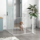 PawHut 6 Panels Foldable Dog Playpen, Puppy Pen Crate with Door - White