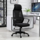 Vinsetto Ergonomic Office Chair, High Back Computer Chair, Mesh Desk Chair with Lumbar Support, Headrest, Wheel, Adjustable Heig