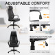 Vinsetto Ergonomic Office Chair, High Back Computer Chair, Mesh Desk Chair with Lumbar Support, Headrest, Wheel, Adjustable Heig