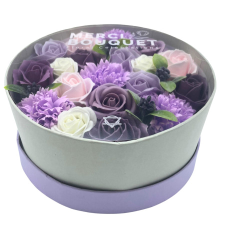 Round Box - Lavender Rose & Carnation