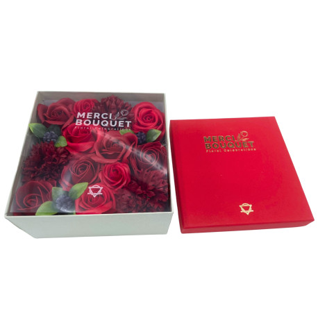 Square Box - Classic Red Roses