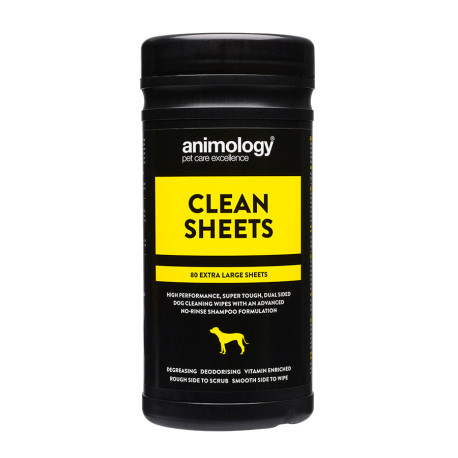 Animology Clean Sheets XL Dog Wipes (80 pack)