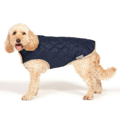 Danish Design - Navy Quilted Dog Coat