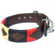 Pioneros Polo Dog Collar - Navy/Cream/Red