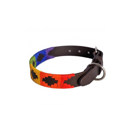 Pioneros Polo Dog Collar - Rainbow