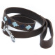 Pioneros Polo Dog Lead Pampa Cross - Navy/Pale Blue