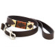 Pioneros Polo Dog Lead - Copper/Beige/Green Stripe