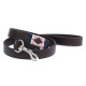 Pioneros Polo Dog Lead - Pink/Navy/White Stripe