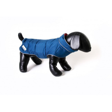 Doodlebone - Combi-Puffer Dog Jacket (Reversible) - Blue/Raspberry