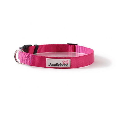 Doodlebone Bold Dog Collar - Neon Pink