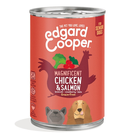 Edgard & Cooper - Chicken & Salmon Wet Senior Dog Food 400g