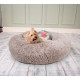 Dream Paws Anxiety Reducing Dog Bed with Plush Bear Toy - Brown