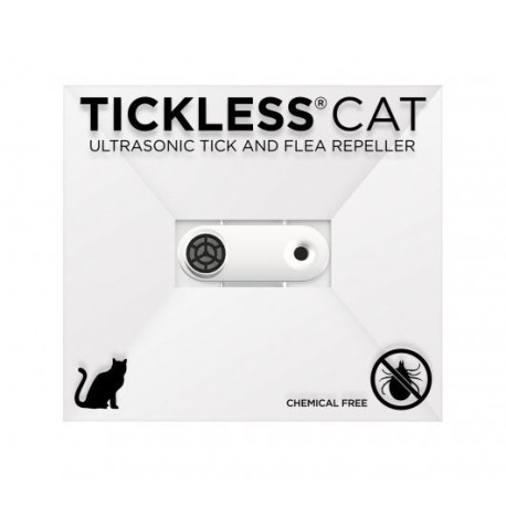 Tickless - Cat Ultrasonic Collar Tick Repeller - White