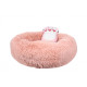 Dream Paws Anxiety Reducing Dog Bed with Plush Bear Toy - Pink