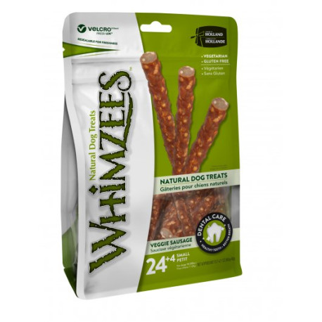 Whimzees - Veggie Sausages Dental Dog Chews - Small - x28 Pack